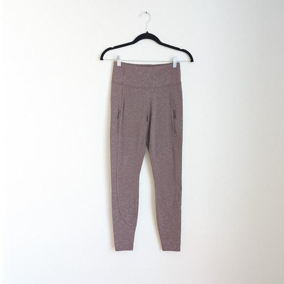 Athleta Purple Rainier Printed Tight High Rise Ankle Leggings, size XS - Picture 1 of 7